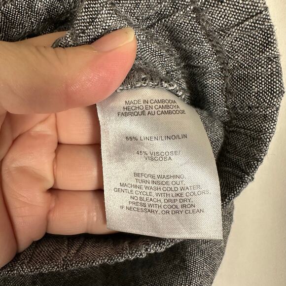 Jones New York Black Heathered Linen Pants‎ Plus Sz 1X Career Essential - Picture 7 of 10